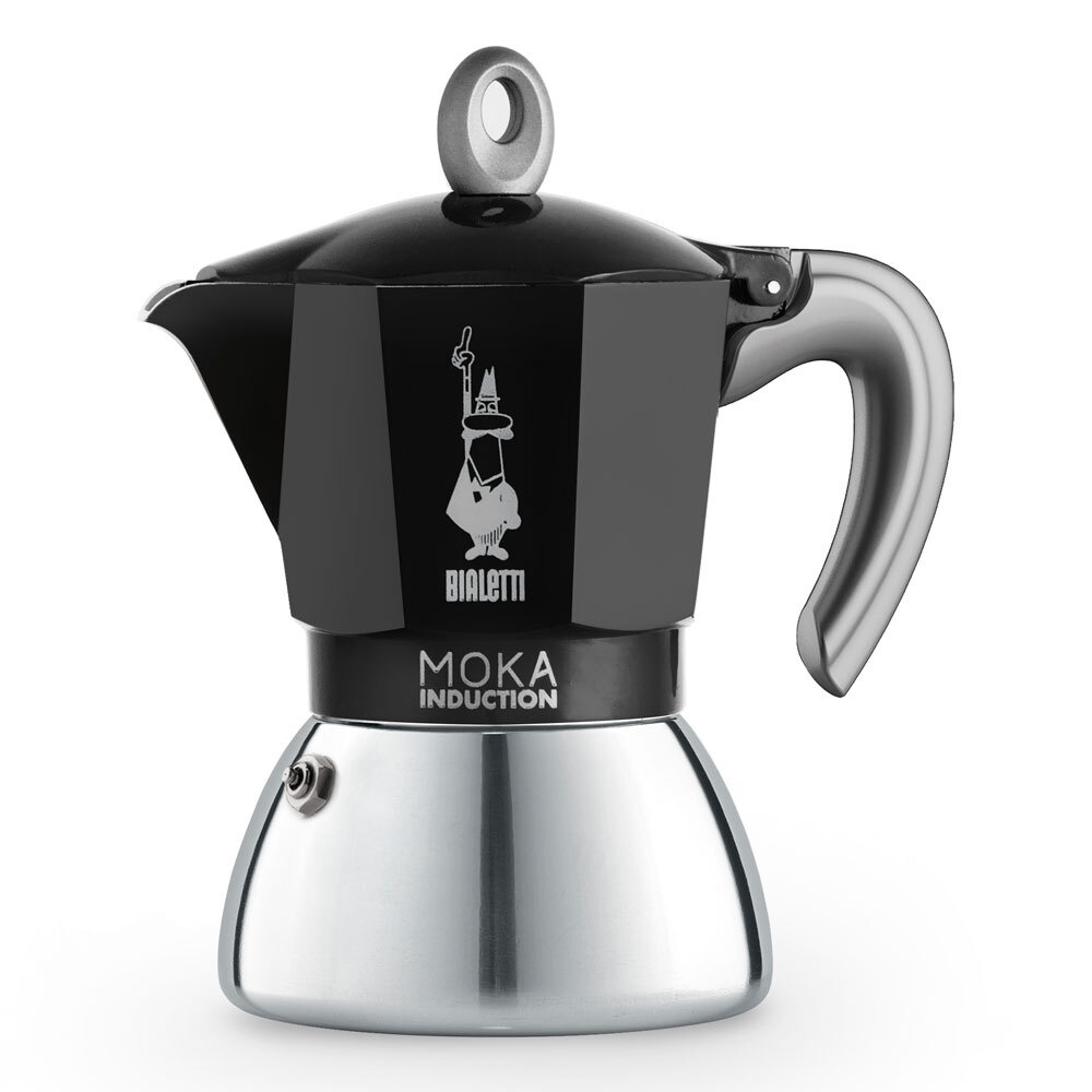 Гейзерная кофеварка Bialetti New Moka Induction 6934, черный #1