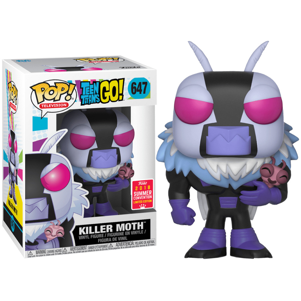 Фигурка Funko Pop! Teen Titans Go: Killer Moth (Эксклюзив SDCC 2018 (Убийца  Мотылек из мультика Юные титаны, вперед!) - купить с доставкой по выгодным  ценам в интернет-магазине OZON (436828469)