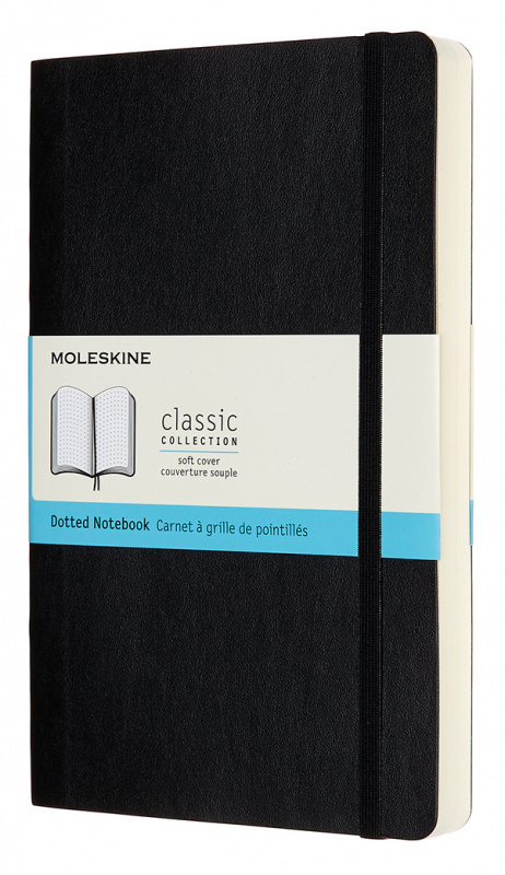 Блокнот в точку Moleskine CLASSIC SOFT EXPENDED QP619EXP 13х21см 400стр. мягкая обложка, черный  #1