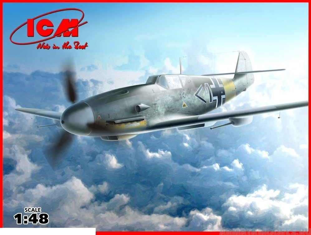 Сборная модель ICM 48107 Bf 109F 4/R6 Германский истребитель II MB Масштаб 1/48  #1