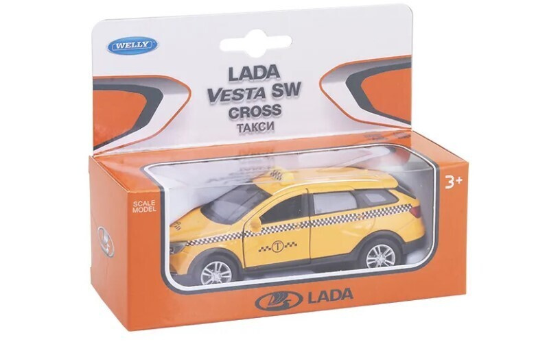 Игрушка модель машины 1:34-39 LADA VESTA SW CROSS такси - купить с ...