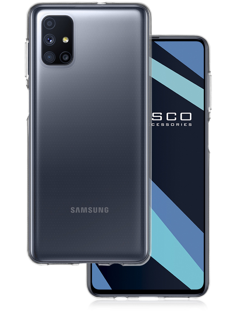 Качественный силиконовый чехол ROSCO для Samsung Galaxy M51 (Самсунг Галакси М51) с бортиком вокруг модуля #1