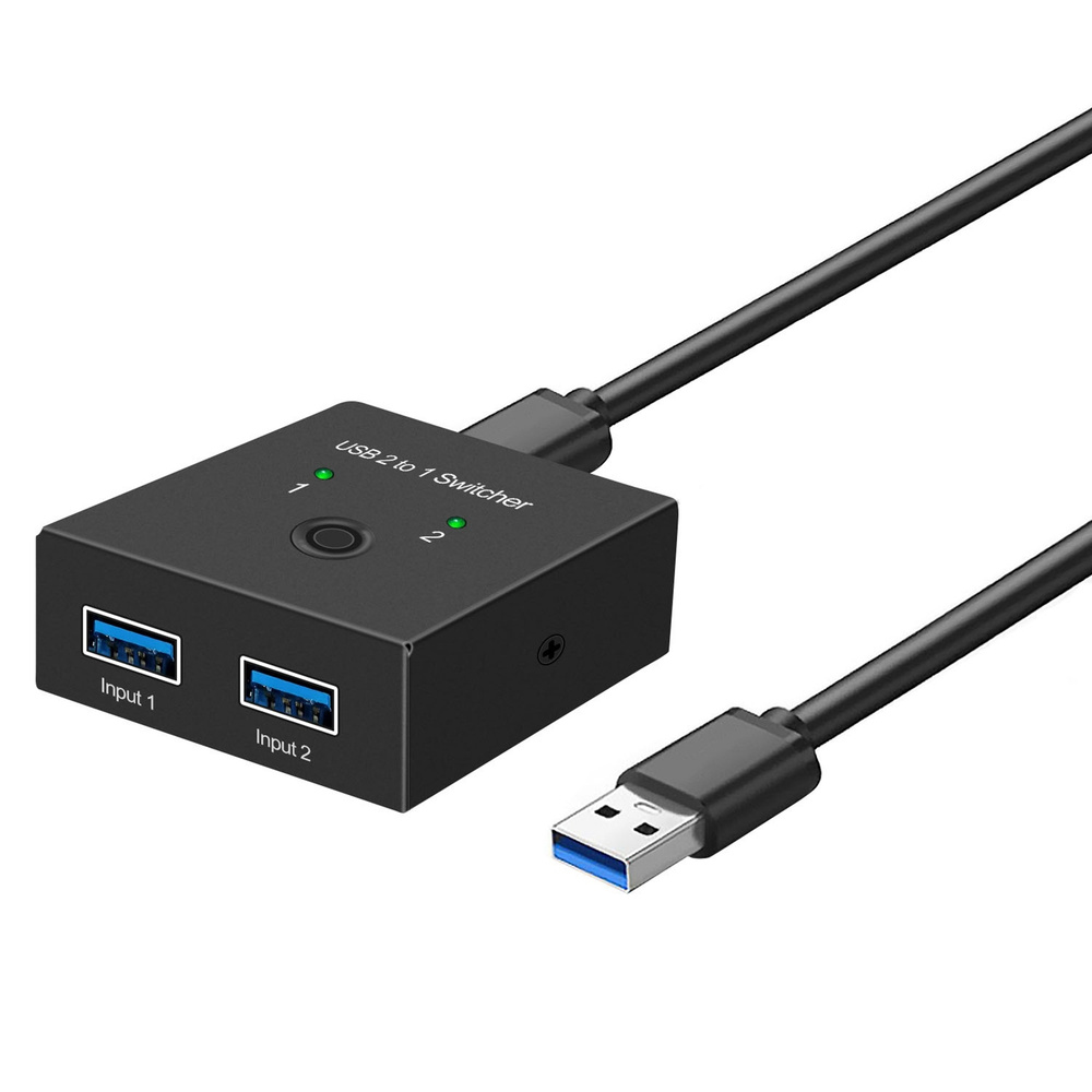 Переключатель USB 3.0 Селектор KVM-переключатель 2 в 1 USB-переключатель  для 2 компьютеров Общий доступ 1 USB-устройство такое как сканер принтера -  купить с доставкой по выгодным ценам в интернет-магазине OZON (831980139)