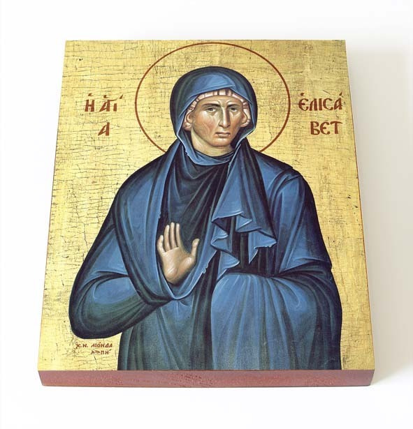 Праведная Елисавета, мать Иоанна Крестителя, икона на доске 13*16,5 см ...