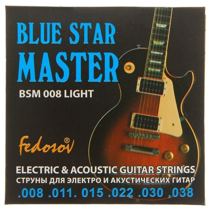 Струны для гитар Blue star master 008 - 038, 6 струн #1