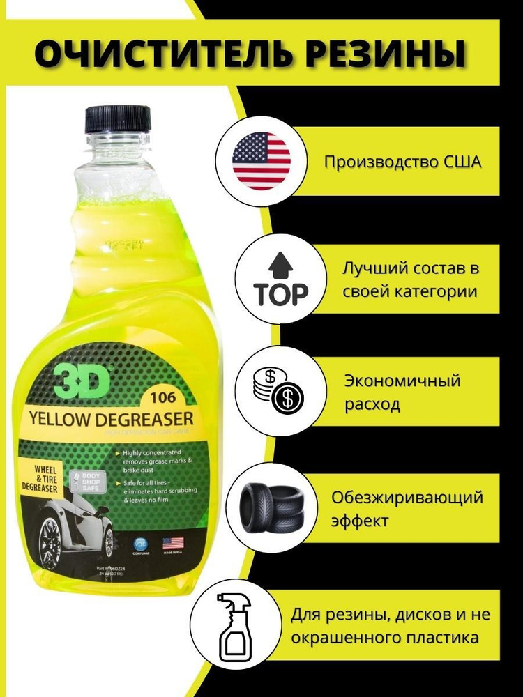 3D Car Care Очиститель дисков Спрей, 710 мл, 1 шт.  #1