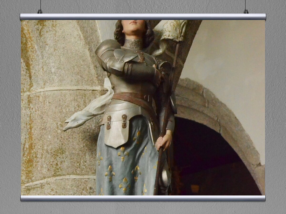 Картина на холсте "Жанна дарк, изображение, статуя" 120x90 см. с ...