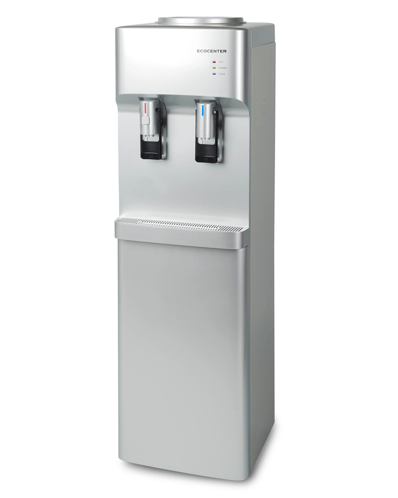 Кулер для воды ECOCENTER (диспенсер) A-F522EC с шкафчиком, серебристый купить по низкой цене с доставкой в интернет-магазине OZON (498489615)