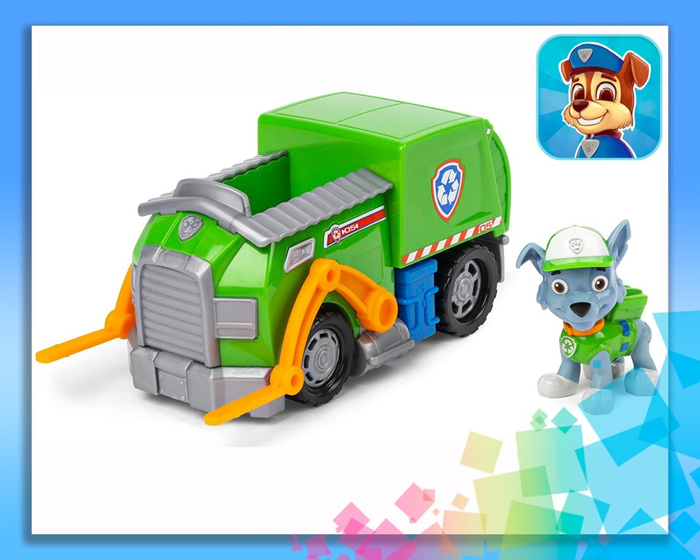 Игровой набор PAW PATROL машинка с фигуркой Рокки классическая, Щенячий  патруль, Интерактивный Рокки с мусороуборочной машиной, для детей, для  мальчиков и девочек, набор щенячий патруль - купить с доставкой по выгодным  ценам