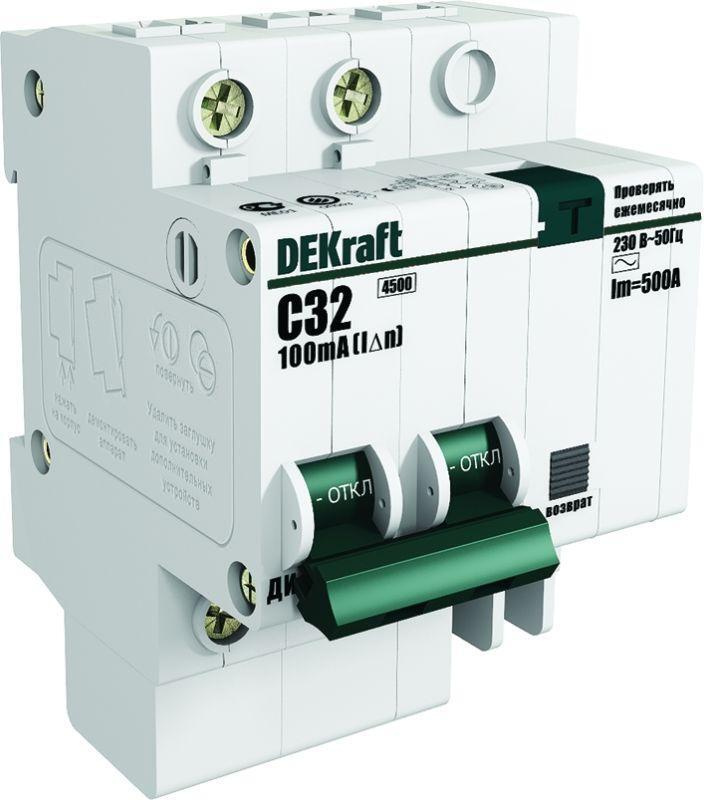 Выключатель автоматический дифференциального тока 2п (1P+N) C 20А 30мА тип AC ДИФ-101 со встроен. защит. #1