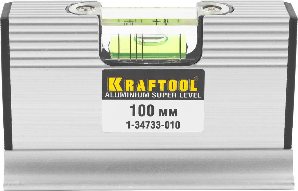 Kraftool 4-в-1 100 мм, компактный уровень 4-в-1: 0%, 1%, 2%, 3%. ACU-VIEW, съемное основание для труб, #1