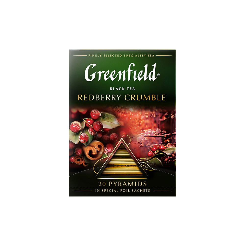 Черный чай в пирамидках Greenfield Redberry Crumble, 20 шт по 1,8г #1