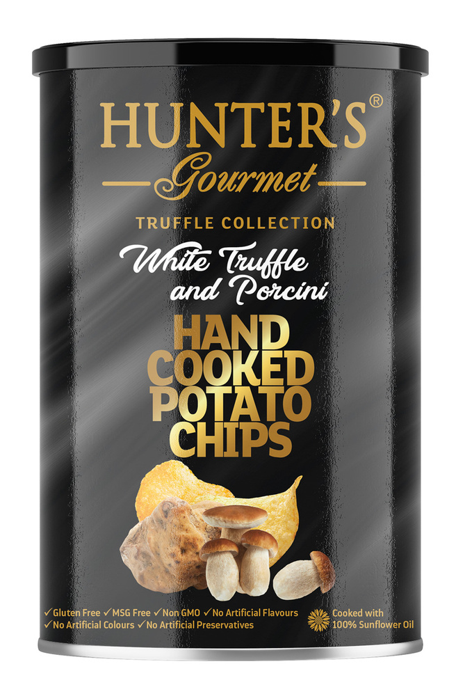 Чипсы картофельные Hunter s Gourmet (Белый Трюфель и Белый Гриб)150г, банка  #1