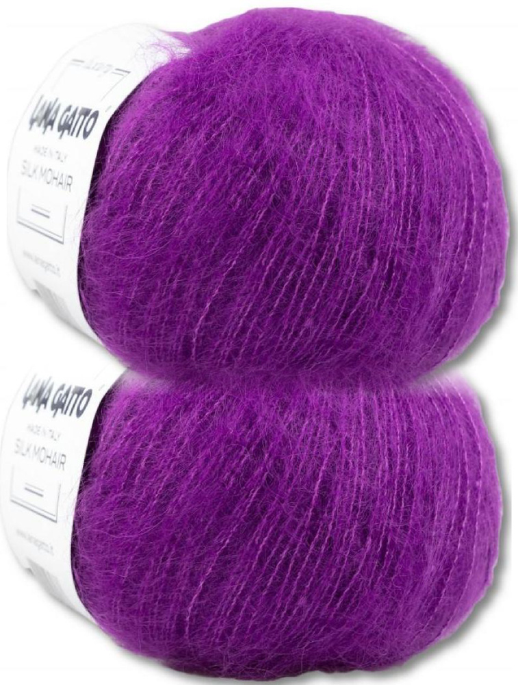 Пряжа Lana Gatto Silk Mohair 2 мотка / Лана Гатто Силк Мохер 25гр/212м Цвет 9378  #1