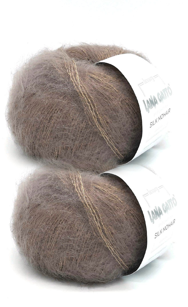 Пряжа Lana Gatto Silk Mohair 2 мотка / Лана Гатто Силк Мохер 25гр/212м Цвет 14044  #1