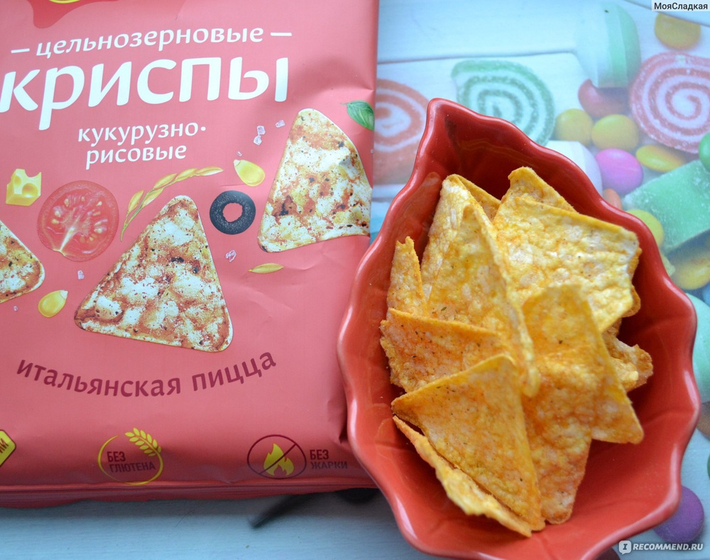 Криспы Happy Crisp цельнозерновые кукурузно-рисовые Итальянская пицца 50 г  #1