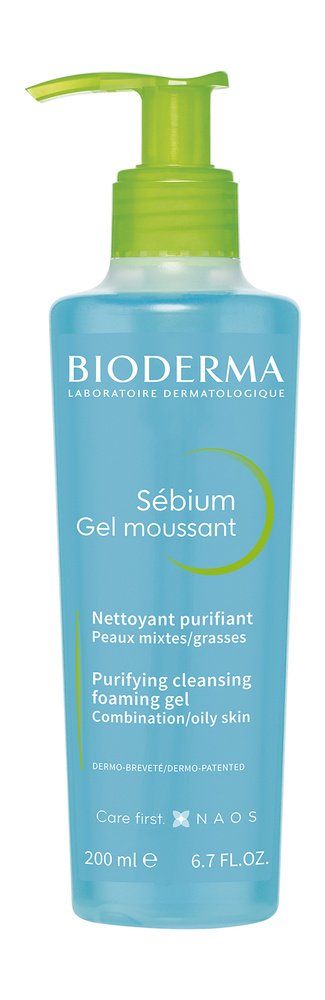 BIODERMA Себиум Гель для лица очищающий, 200 мл (помпа) #1