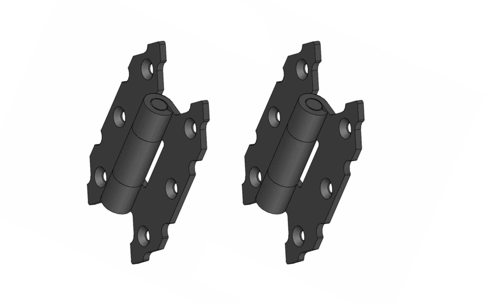 Петли для дверей AMIG универсальные, черные, 9010-90х60х3 (2), комплект 2 шт.  #1