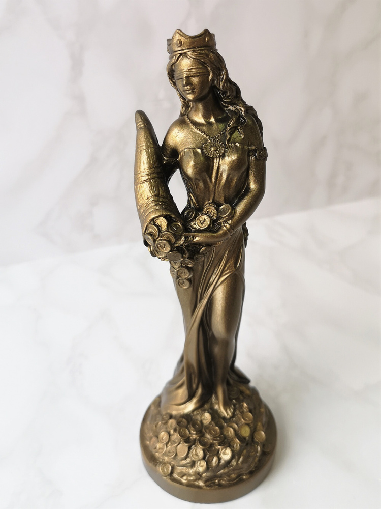 Статуэтка Фортуна богиня удачи 19 см. Цвет бронза. Мраморная крошка ...