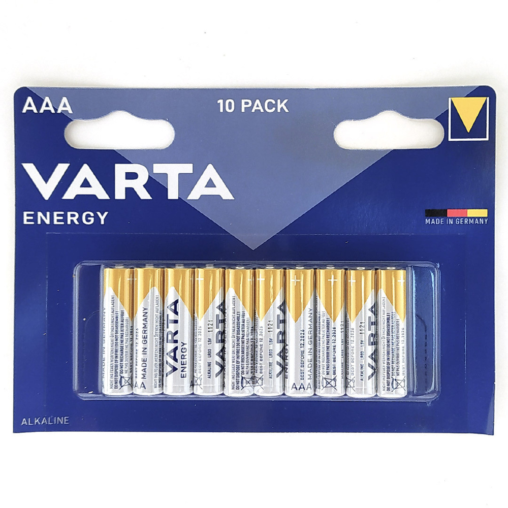 Батарейка (10шт) щелочная VARTA LR03 AAA Energy 1.5В - купить с ...