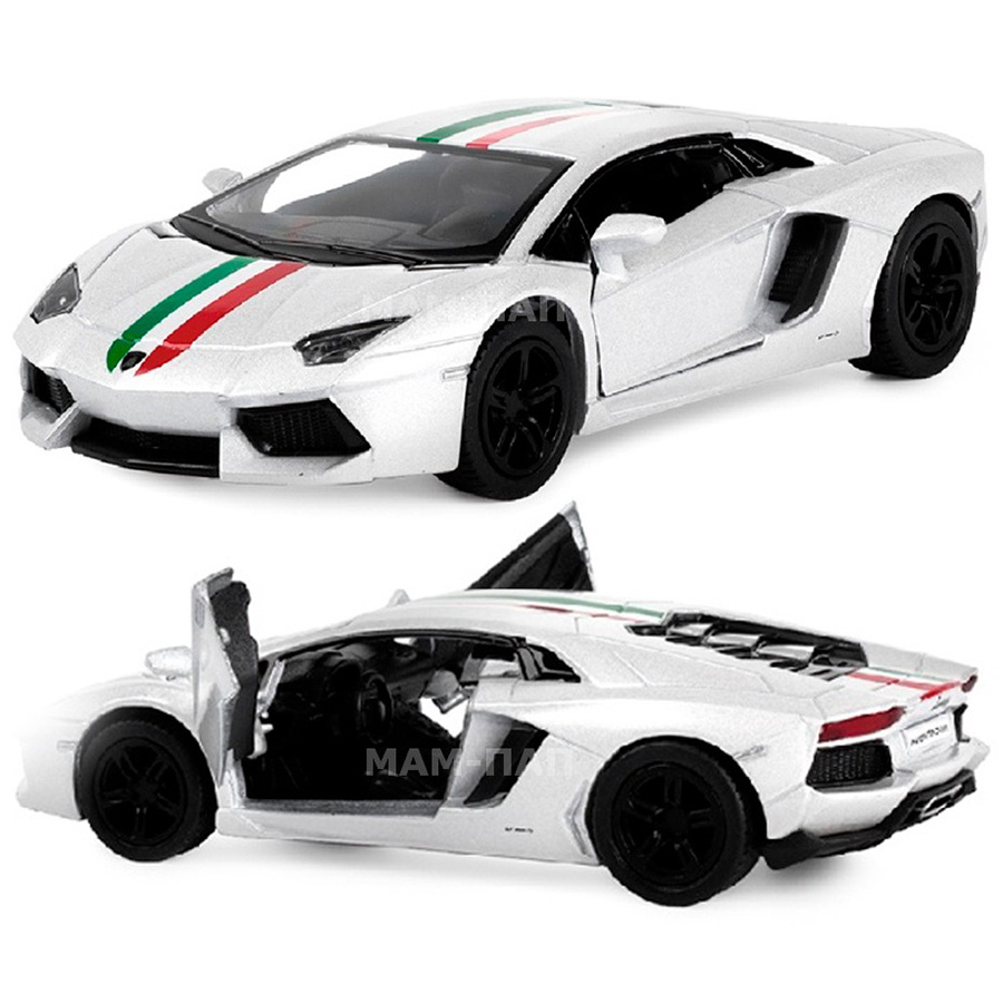 Машинка металлическая Kinsmart 1:38 Lamborghini Aventador LP700-4  (Printing) 5355DFKT инерционная, двери открываются / Белый с принтом -  купить с доставкой по выгодным ценам в интернет-магазине OZON (553388560)