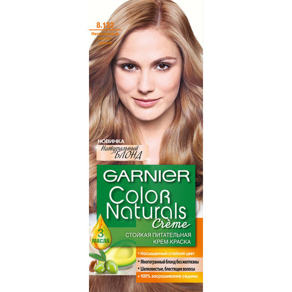 GARNIER Краска для волос Color Naturals 8.132 Натуральный светло-русый ...