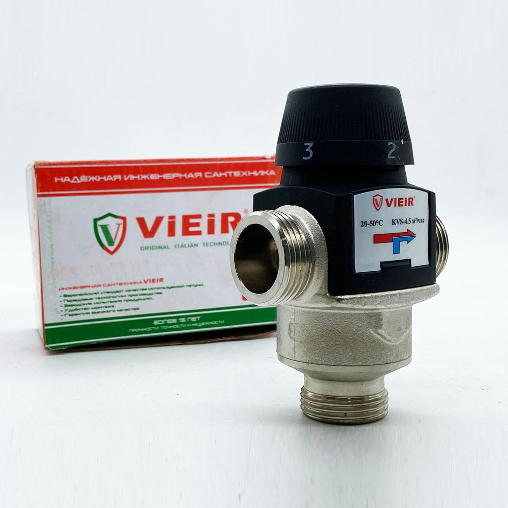 Трехходовой Термостатический смесительный клапан VIEIR 1", 20-50, 4,5 куб./час - смесительный клапан #1