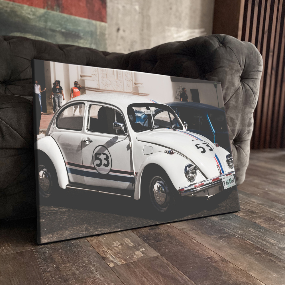 Картина на холсте (фольксваген херби volkswagen жук beetle 1967 машины  спорткар гоночная тачки машина) 60 40 горизонтально интерьерная/в  комнату/на стену/в спальню - купить по низкой цене в интернет-магазине OZON  (581081244)