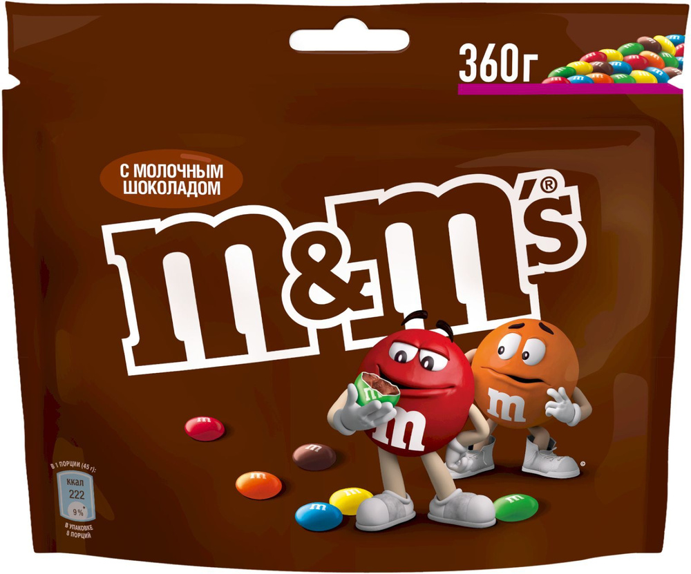 Конфеты шоколадные M&M's драже, 360 г / Молочный шоколад #1
