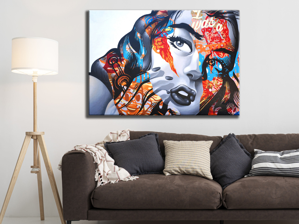 Картина на холсте на стену - Девушка в стиле поп-арт, арт-хаус, 60х80 - купить по низкой цене в интернет-магазине OZON