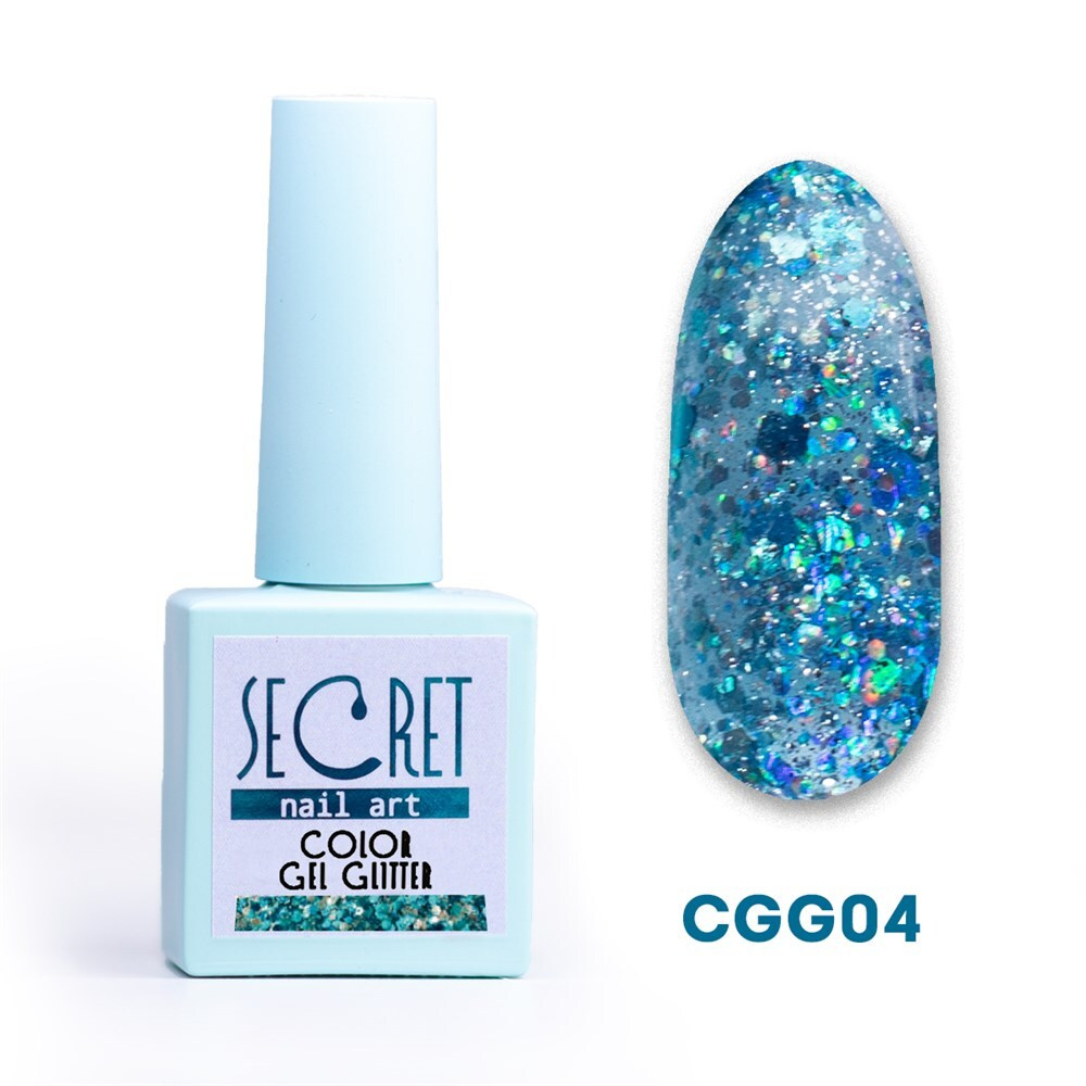 Гель-лак с глиттером Secret color gel CGG04 #1