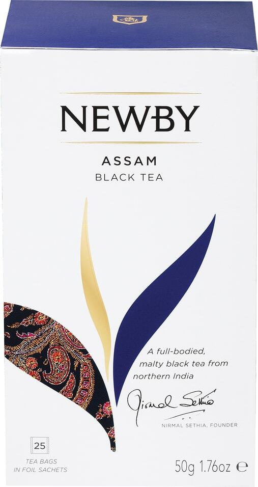 Чай черный Newby Assam 25*2г 1уп #1
