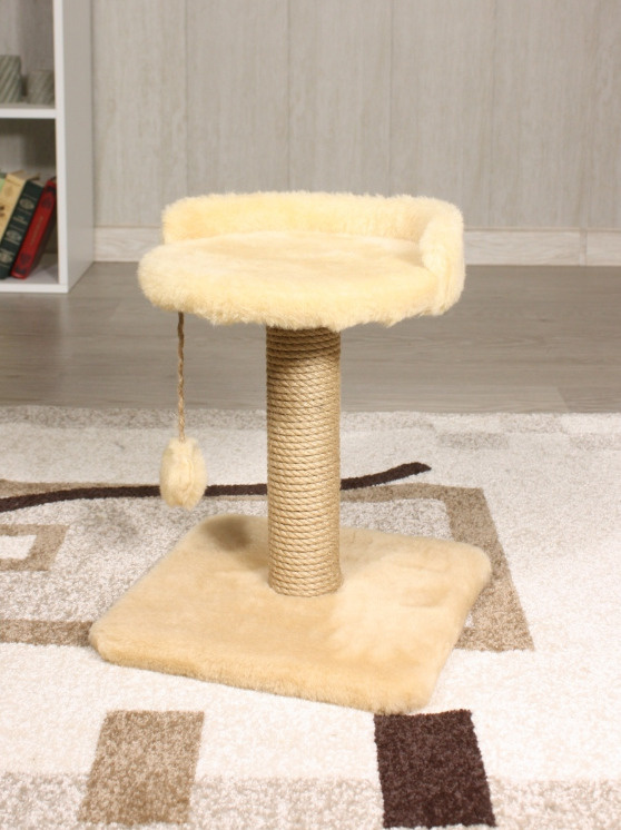 Когтеточка-столбик для кошек Акела 40 х 40 х 58 см джут