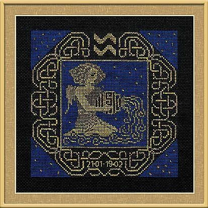 Набор для вышивания Риолис 1211 Водолей, 25х25 см // Знаки зодиака  #1