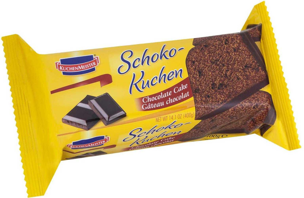 Кекс KuchenMeister "Chocolate Cake" с кусочками шоколада, 400 г в фольге  #1