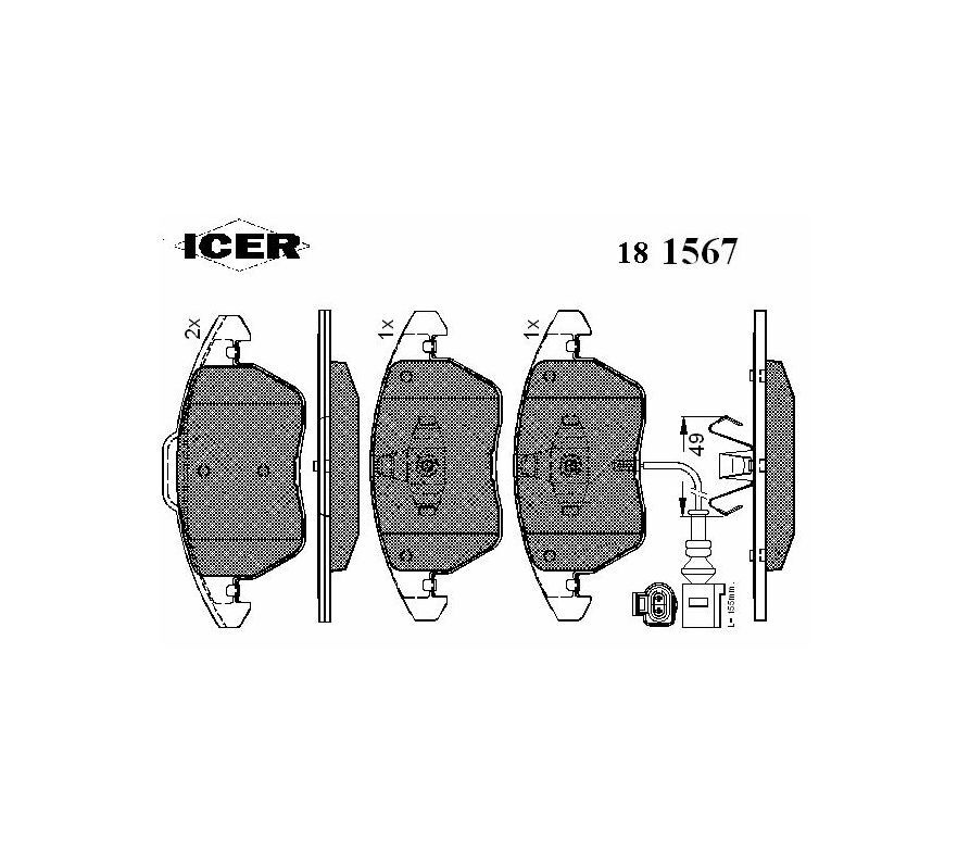 Колодки тормозные ICER 181567 - купить по низким ценам в интернет ...