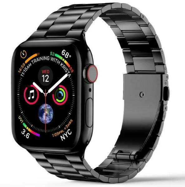 Ремешок металлический из нержавеющей стали для умных смарт часов Apple Watch 38 / 40 / 41 mm /браслет #1