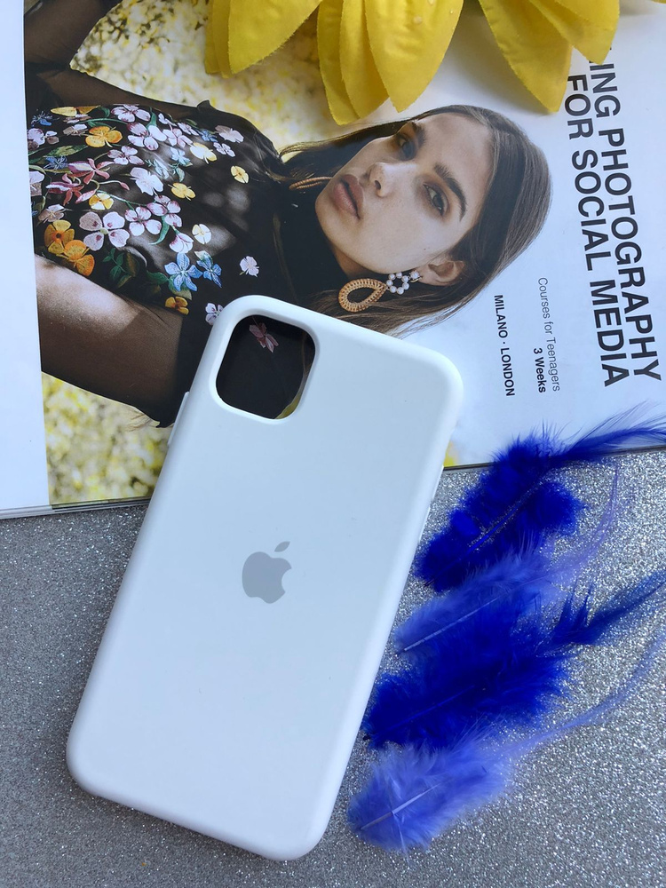 Чехол на айфон 11 силиконовый с логотипом Apple противоударная накладка ...