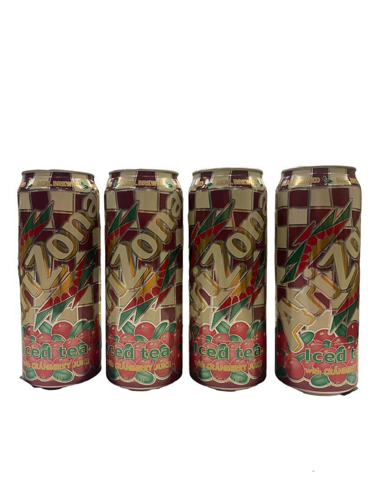 Холодный чай Arizona Cranberry Tea (Аризона клюква), 650 мл * 4 шт, США  #1