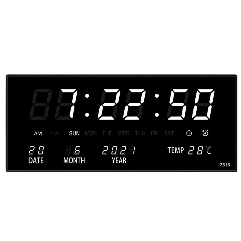 Настенные, настольные электронные часы календарь, с термометром и  будильником. купить по низкой цене с доставкой и отзывами в  интернет-магазине OZON (1214348205)