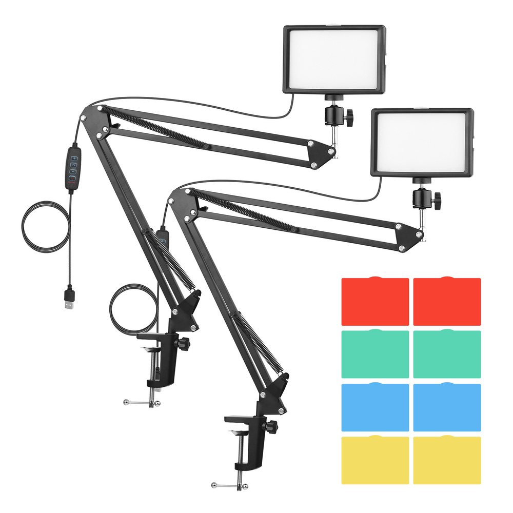 Настольный комплект USB-освещения для видеоконференций с 2 светодиодными лампами  #1