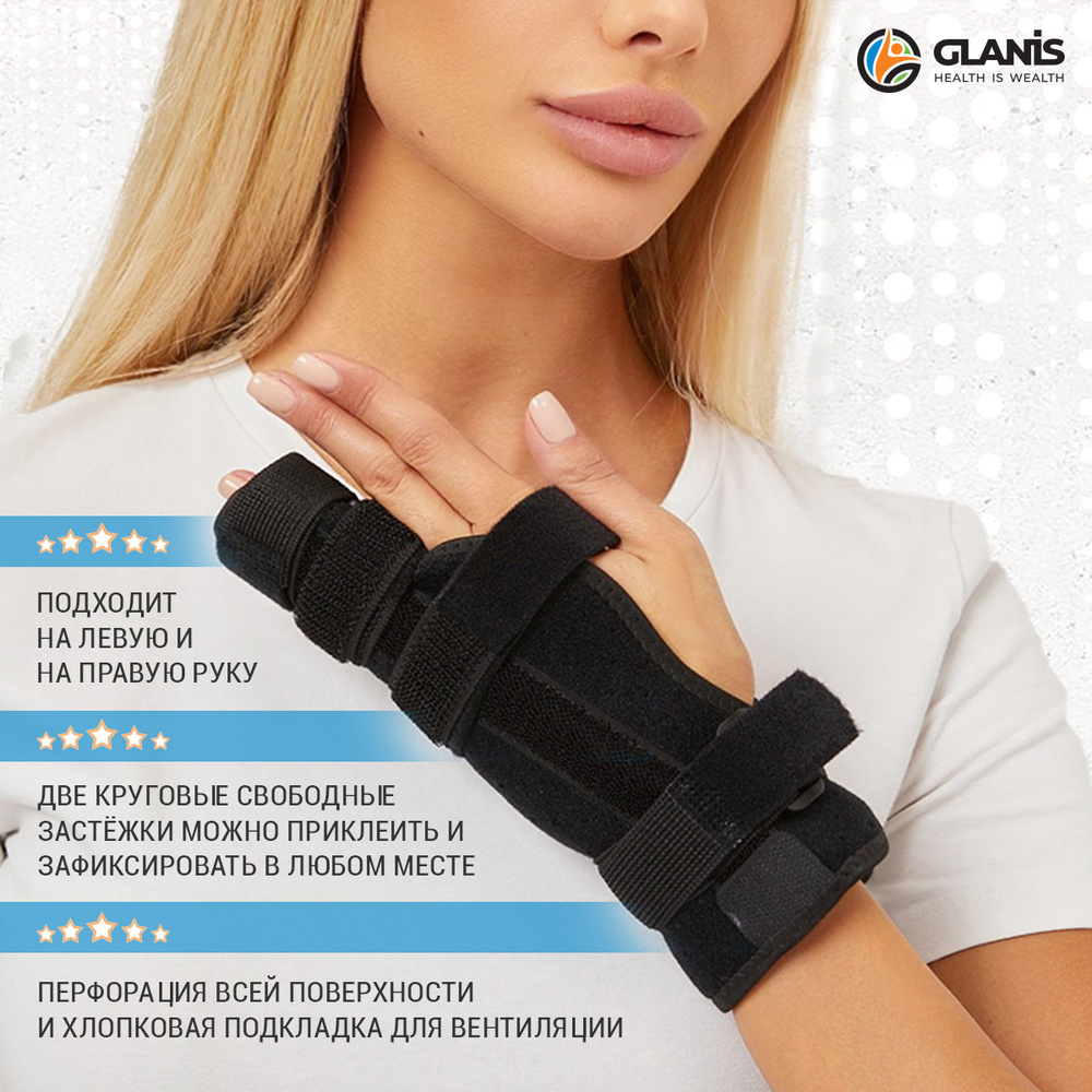 Бандаж ортез лучезапястный на 4 и 5 пальцы Glanis Finger FixS - купить с  доставкой по выгодным ценам в интернет-магазине OZON (662158149)