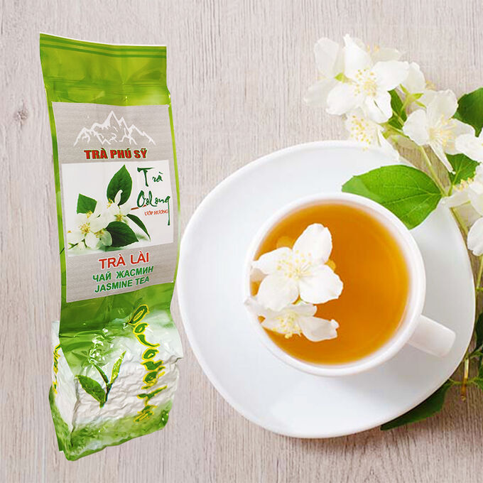 Вьетнамский натуральный зеленый чай с жасмином TRA LAI, 200гр., TRA PHU SY, JASMINE TEA, Вьетнам  #1