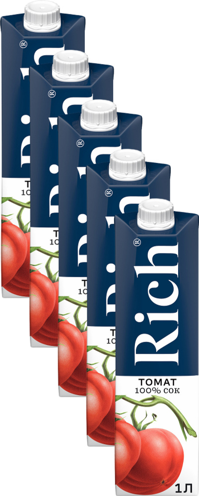 Сок Rich Томат с солью 1 л в упаковке, комплект: 5 упаковок #1