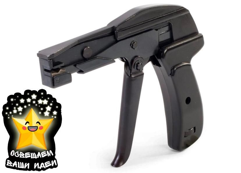 Инструмент для монтажа нейлоновых стяжек с регулятором усилия затяжки и ...