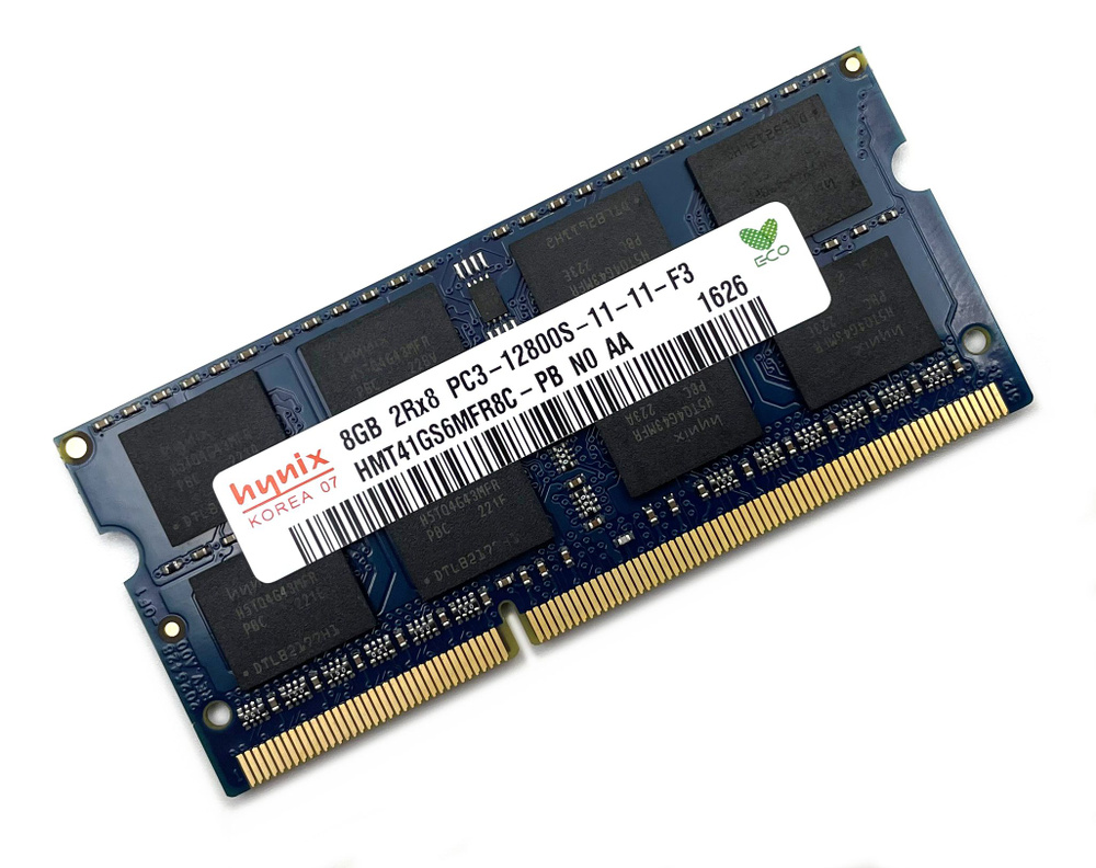 Модуль оперативной памяти Hynix DDR3 8Gb 1600 Mhz PC3-12800S SoDimm  HMT41GS6MFR8C-PB 1x8 ГБ (HMT41GS6MFR8C-PB) - купить по выгодной цене в  интернет-магазине OZON (686881782)