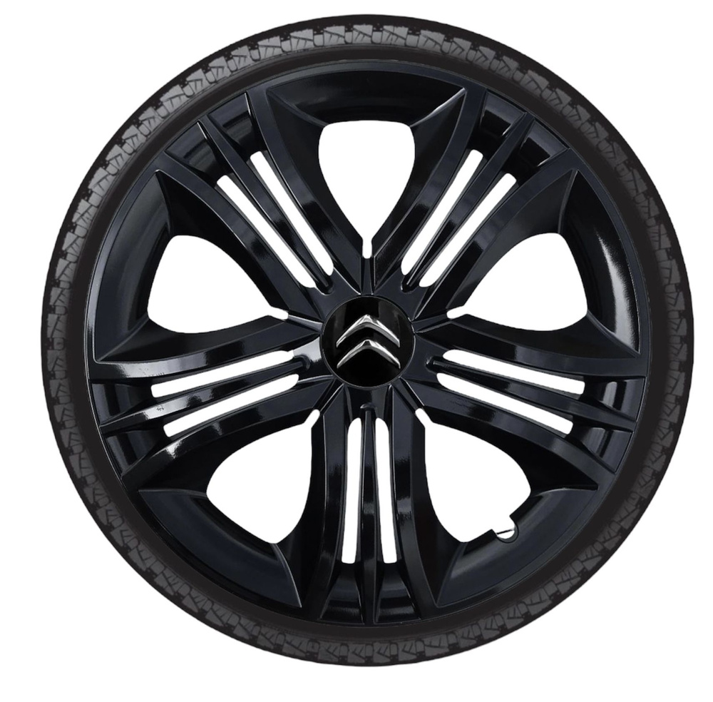 Колпаки на колеса JESTIC ФАН ЧЕРНЫЙ СИТРОЕН R15", комплект 4 колпака ...