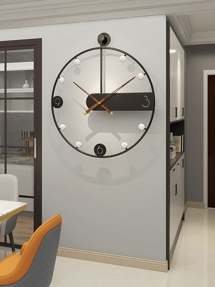 Современные бесшумные настенные часы для прихожей, гостиной, столовой 50*60см - купить по низкой цене в интернет-магазине OZON (885477375)