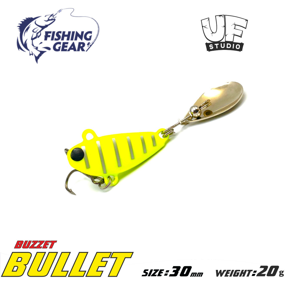 Тейл-спиннер Buzzet BULLET UF-STUDIO NEW Yellow ACID 20 gr. #1