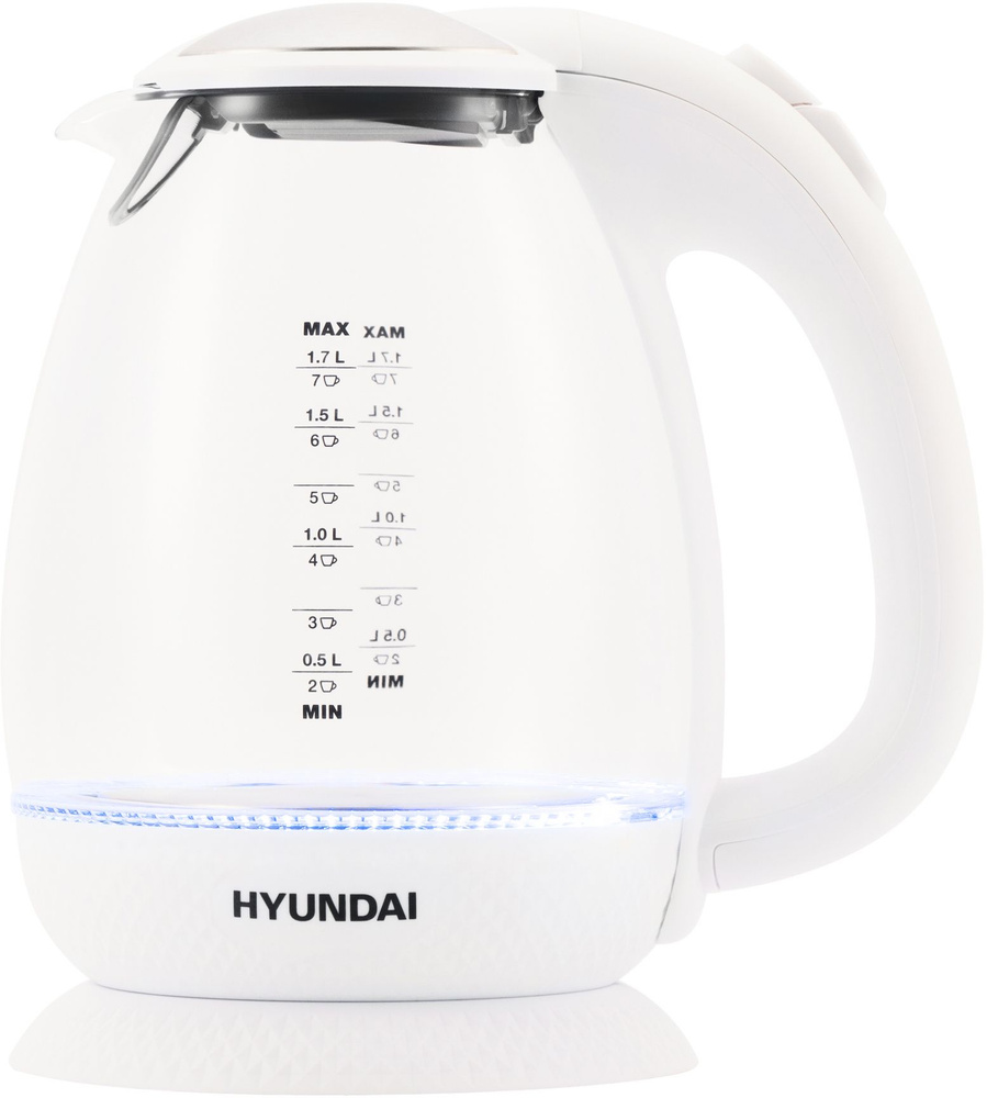 Электрический чайник Hyundai HYK-G3805, белый #1